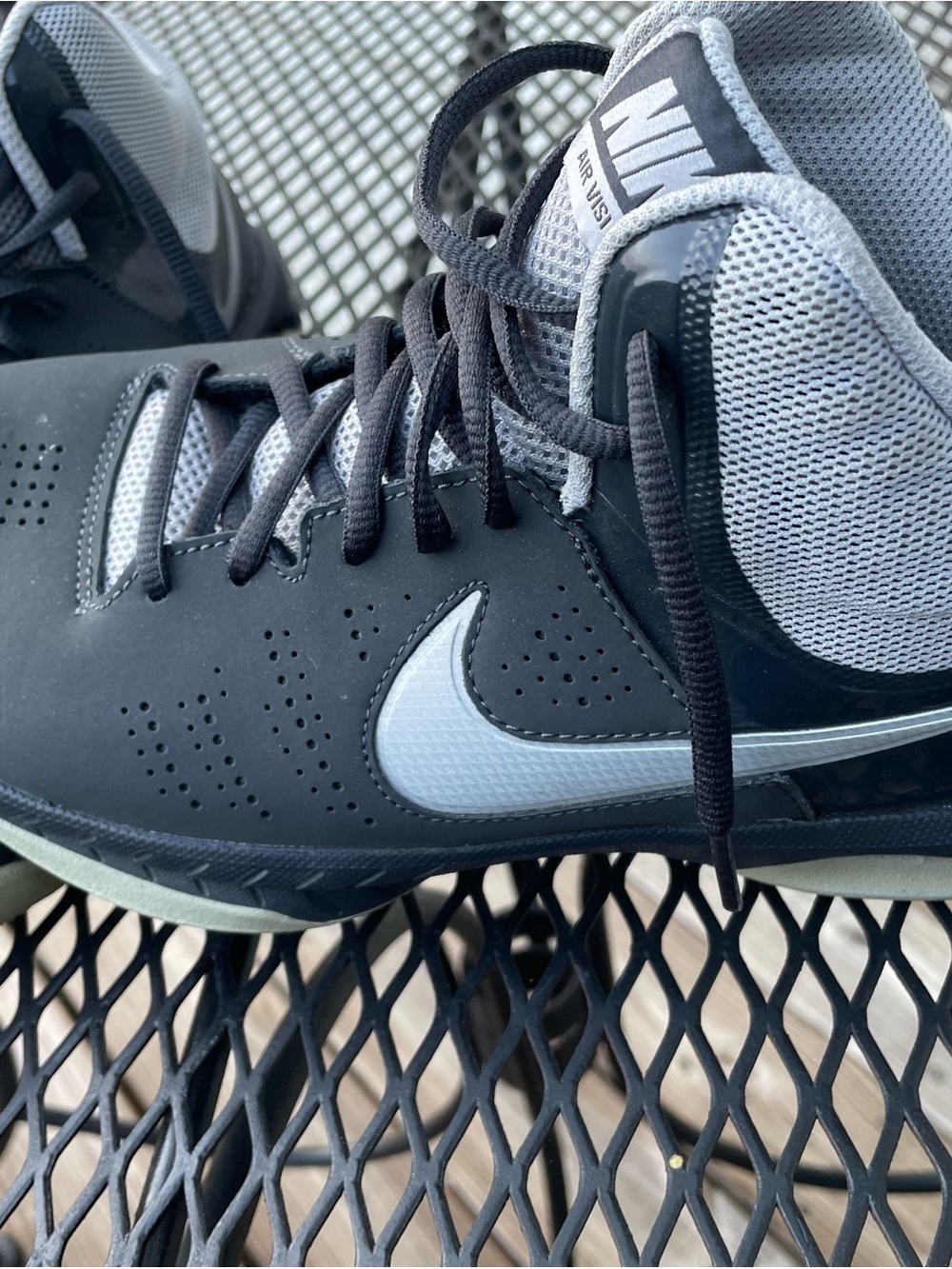Nike Men’s Black and Light Gray Athletic Basketball Shoes AIR JORDAN